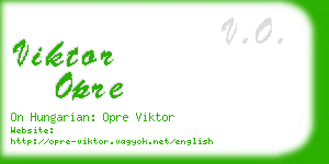 viktor opre business card